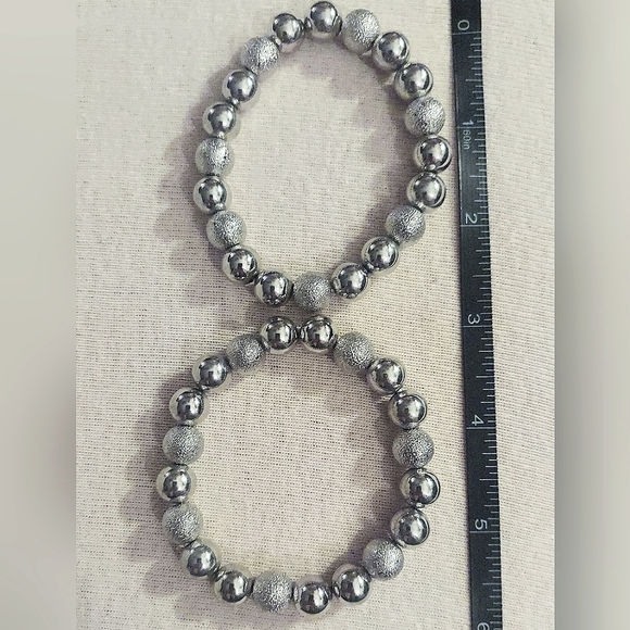 Stackable silver bracelets - Picture 2 of 3